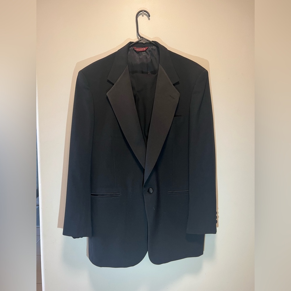 Vintage Stanley Blacker Couture Formal Black Men’s Tuxedo.(42L)